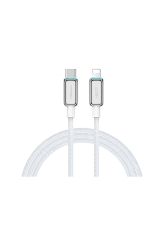 Recci Rs42cl Lamp Display Serisi Type-c To Lightning Pd 30w Data Ve Şarj Kablosu 1.5m Gümüş