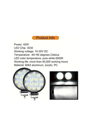 Xuweiwei 42w 4 Adet Led Çalışma Işık Çubuğu 12v Yüksek Parlaklık Neon Kiti Evrensel Uyum Araç Için