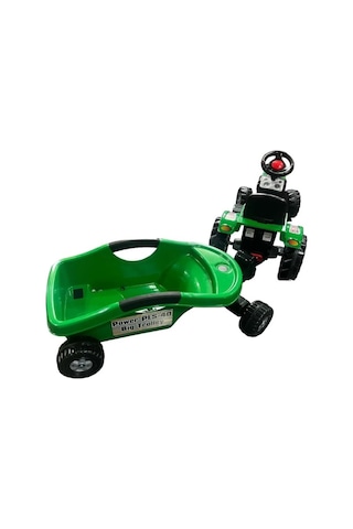 Power Pedallı Big Trolley Traktör 07-320 Yeşil