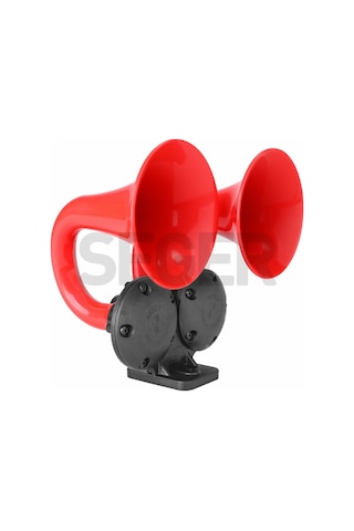 Seger 81jh Çiftboynuz Havalı Korna 24volt Ramhorn Kırmızı