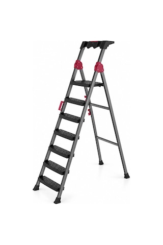 6+1 Basamaklı Metal Merdiven 150kg.taşıma 5468