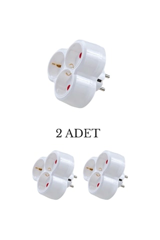 Ay-ka 7713000 Üçlü Topraklı Fiş Priz - 2 Li Paket