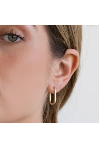 Heppii Orta Boy Oval Halka Küpe