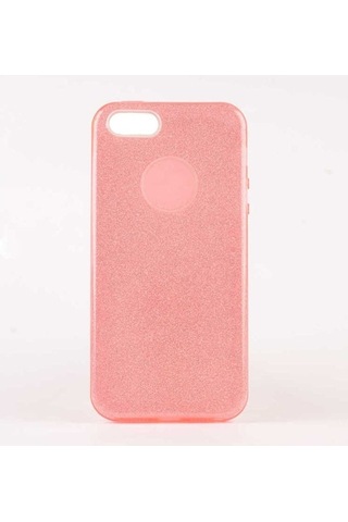 Apple Uyumlu iPhone 5 Kılıf Zore Shining Silikon Pembe