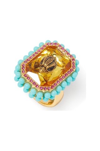Emerald Cocktail Ring Kadın Yüzük 2x2x2.5 Cm Turuncu