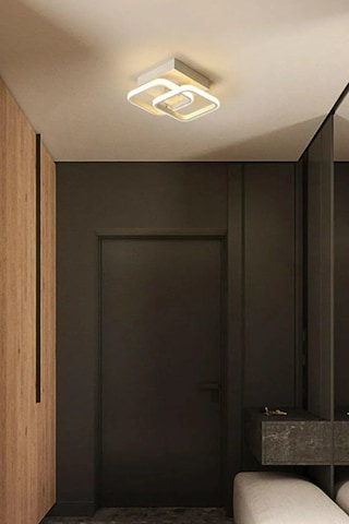 Kira Beyaz Renk Salon - Mutfak - Hol Beyaz Led 2 Li Avize Beyaz