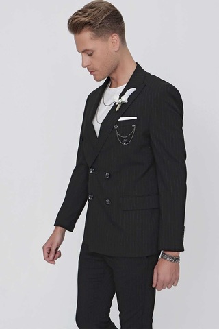 Efor C 622 Slim Fit Siyah Spor Ceket Siyah