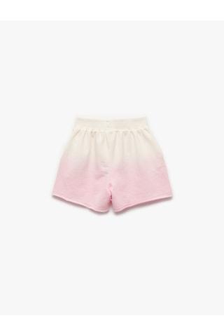 Koton Pamuklu Beli Bağcıklı Cepli Desenli Mini Şort Ekru 5skg40054ak Ekru