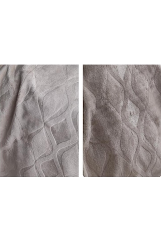 Ap Embos Çift Kişilik Ekru Mercy Battaniye Ekru