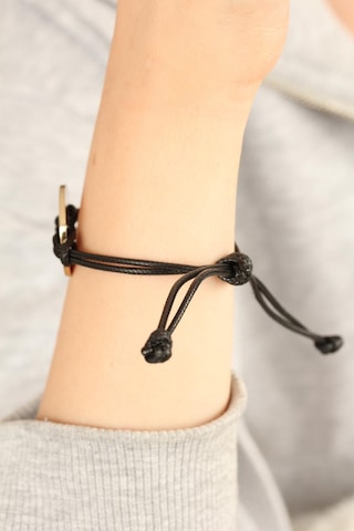 Cool Havalı Siyah Deri İpli Unisex Mood Bileklik Antik Gümüş