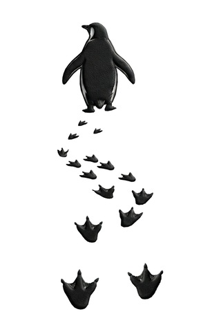 Barlashive Erkek T-shirt Nihilist Penguen Baskılı Bisiklet Yaka Kısa Kol Yazlık Tişört - Beyaz Çok Renkli