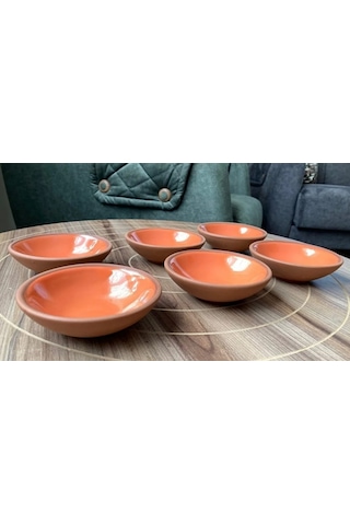 Athstore Turuncu Sosluk Reçellik Çerezlik Lokumluk Kase 6 Lı Set Turuncu