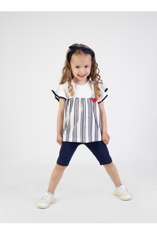 Harika Kids Kız Bebek Kaprili Kısa Kollu Karpuz Kol Bandanalı Yazlık Basic Alt-üst Takım 6-24 Ay 001