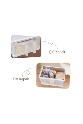 Sunup Sn-25884 32l Katlanabilir Plastik Saklama Kutusu Renkli Kapaklı Tekerlekli
