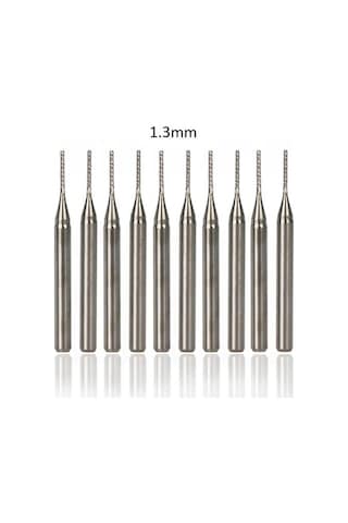 Tungsten Karbür Pcb Kesme Cnc Freze Ahşap Işleme 1.3Mm 10 Adet