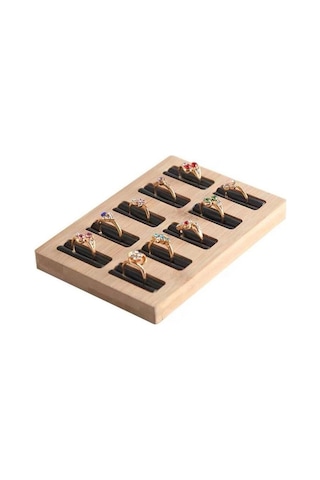 Trendooze Yüzük Yuva Tutucu Tepsisi Takı Stylea-11 Siyah Sergileme Küpe Düzenleyici D Ahşap 10 Cu