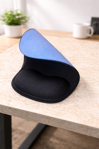 Black Flex Memory Foam Ergonomik Bilek Destekli Siyah Mause Pad