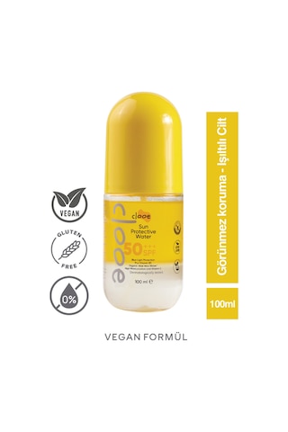Clooe Vegan Çift Fazlı Çok Yüksek Korumalı Güneş Suyu SPF50 100 ML