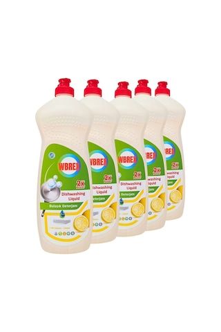 Wbrex Limon Kokulu Sıvı Bulaşık Deterjanı 5 x 650 ML