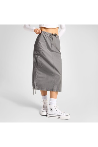 Converse Classic Dokuma Kadın Gri Cargo Etek