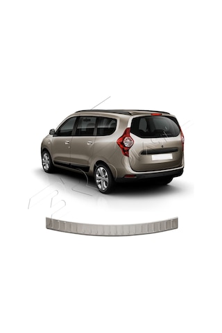 Dacia Lodgy Uyumlu 2012-2022 Krom Arka Tampon Üstü Koruma Paslanmaz Çelik