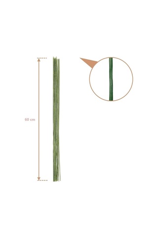 Roco Paper Çiçek Teli No:20 1.2mm - 15 Adet 60 Cm - Yeşil