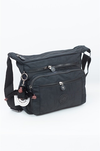 Krinkıl / Klinkır Su Geçirmez Kumaş Çok Gözlü Çapraz Kol ve Omuz Postacı Çantası Siyah 5835 Siyah