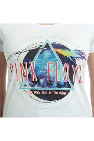 Bant Giyim - Pink Floyd Beyaz Kadın T-Shirt Tişört