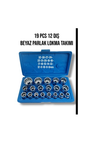 Ekinler El Aletleri 1/2 12 Köşe Yıldız Lokma Seti 19 Parça Çantalı