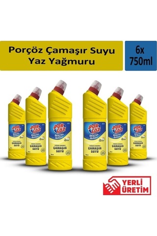 Yoğun Kıvamlı Çamaşır Suyu Yaz Yağmuru 750 Ml X 6 Adet Diğer