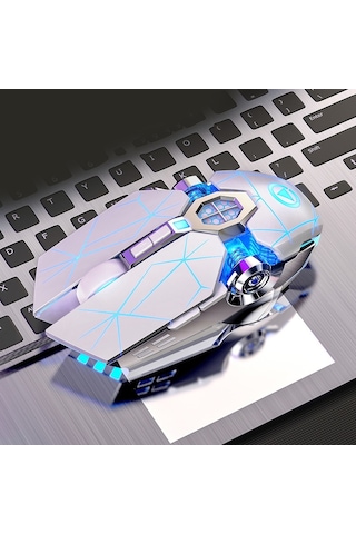 Yındıao 3200dpı 4 Modlu Ayarlanabilir 7 Tuşlu Rgb Işık Kablolu Oyun Mekanik Fare, Stil: Sessiz Sürüm Beyaz Diğer