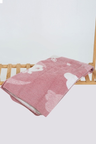 Yumuşak Bebek Çocuk Battaniyesi Mevsimlik 90x100 Cm Pembe