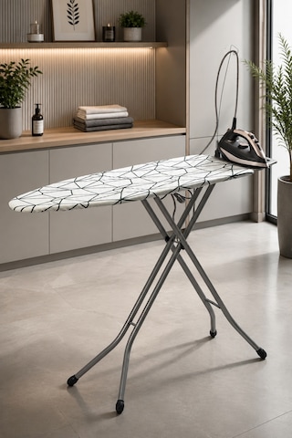 Perilla Doğrular Kate Present Kaymaz Tabanlı Ütü Koyma Aparatlı Ütü Masası 38x155 Cm Diğer