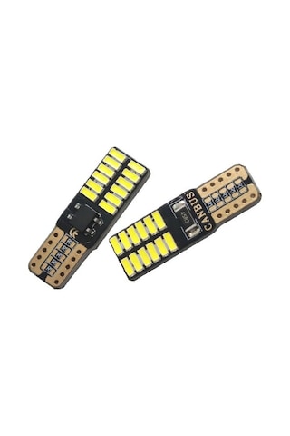 T10 Dipsiz Beyaz Led Ampül 24 Led Smd Canbus 2 Adet