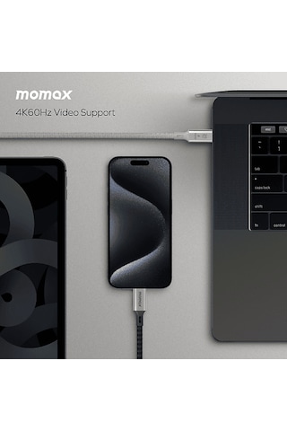 Momax DC32D Elite 100W Usb-c  Usb 3.2 Gen 2x2 20 Gbps Kablo Siyah