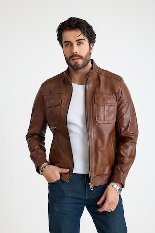 Franko Armondi Klasik Erkek Deri Ceket E69-er-301 Fındık