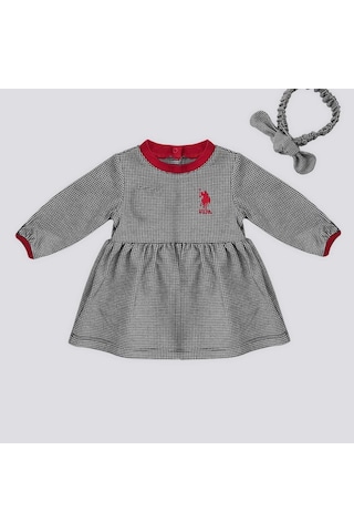 U.S. Polo Assn. Kız Bebek Elbise Usb1731 Kazayağı Kazayağı Gri