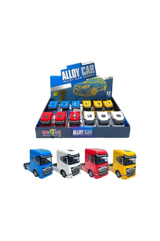 Metal Daf Tır Kafası Işıklı Müzikli Oyuncak 12 Cm Çok Renkli