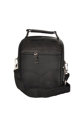 Praff Leather Siyah Hakiki Deri Çok Bölmeli Erkek Portfoy El Çanta Pc-004 Büyük Boy