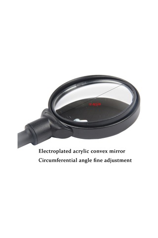 Jeemson Bisiklet Geri Görüş Aynası, 22-32mm Çaplı Direkler İçin, Akrilik+plastik+alüminyum, Siyah, Ayarlanabilir, 1 Çift