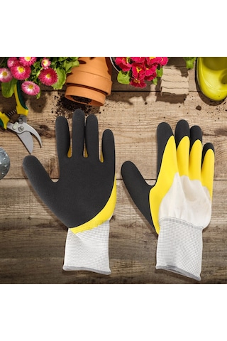 Geeksen Ergonomik Taşınabilir Çift Eldiven - Nemi Emici Pamuk İplik, Anti-kayma Yastık, Bahçe Bakımı, Tarım Ve Bakım İşleri İçin Dayanıklı