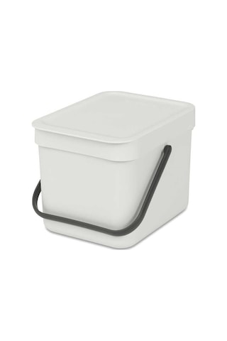 Brabantia Sort&go Lıght Grey Çöp Kovası 6lt Beyaz