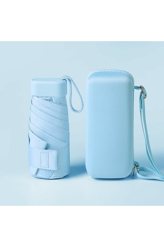 Yystore Kadın Mini Güneş Şemsiye Kutusu Ls7152 Mavi