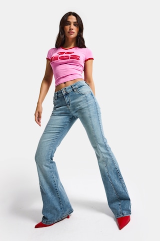 Itsbasic Kadın Kot Rengi 4s6-32 Swl Mid Rise Flare Fit Orta Bel Esnek Kumaş Denim Jean