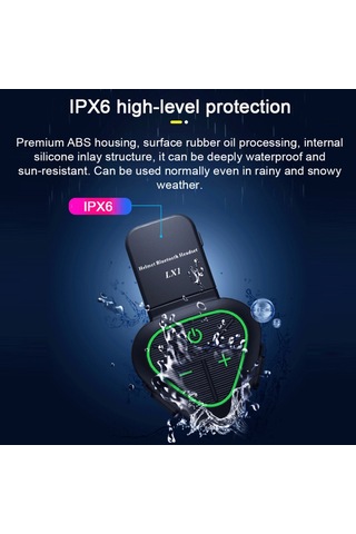 Vkemall Lx1 Motosiklet Yaz Yarım Kask Kablosuz Bluetooth 5.0 Kask Kulaklığı Motosiklet İnterkom Kulaklığı Gök Mavisi