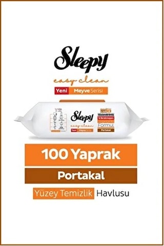 Şeylişeyler - Sleepy Portakal Yüzey Temizlik Havlusu 100 Yaprak 1 Paket beyaz Şeylişeyler - Sleepy Portakal Yüzey Temizlik Havlusu 100 Yaprak 1 Paket beyaz