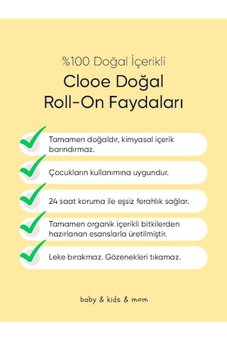 8699375052306 3'lü Fırsat Paketi - Clooe Doğal Roll On Unisex Ter Kokusu Önleyici 50ml Pka002