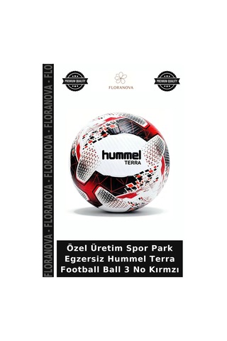 Özel Üretim Spor Park Egzersiz Hummel Terra Football Ball 3 No Kırmzı Kırmızı