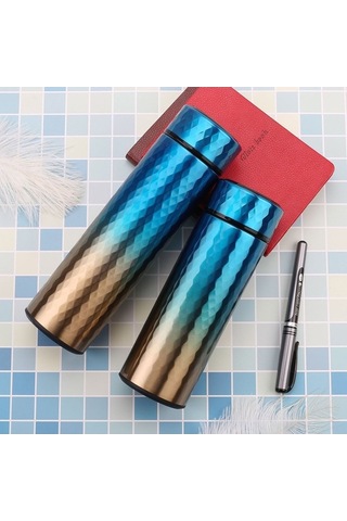 Pazly Paslanmaz Çelik Elmas Termos 500ml - Uzun Süre Sıcak Tutar, Kaymaz Taban, Dayanıklı