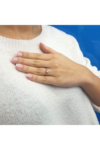 Lova G Renk 0,16 Karat Pırlanta Tektaş Yüzük - 1040203